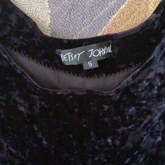 VINTAGE BETSEY JOHNSON VELOUR VELVET JUMPSUIT JUMPER ROMPER PLAYSUIT 90s Y2K S - Picture 2 of 9